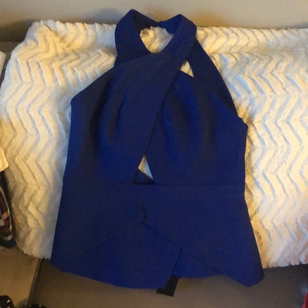 Backless halter top by BCBG